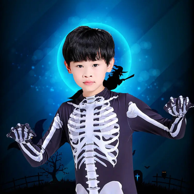 Lovemi - Halloween Skeleton Costume Scary Skeleton Skull