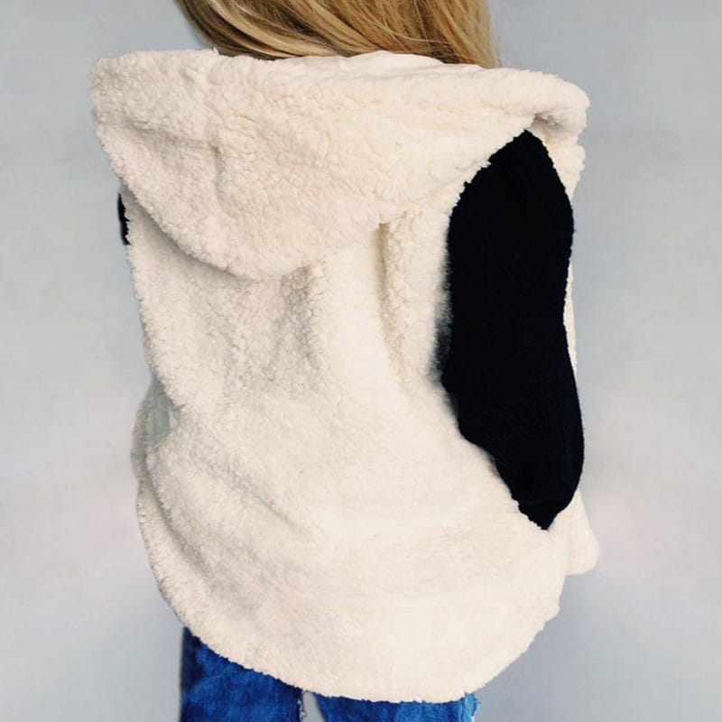 Lovemi - Hat Throwing Vest, Fur Like, Versatile Plush Top