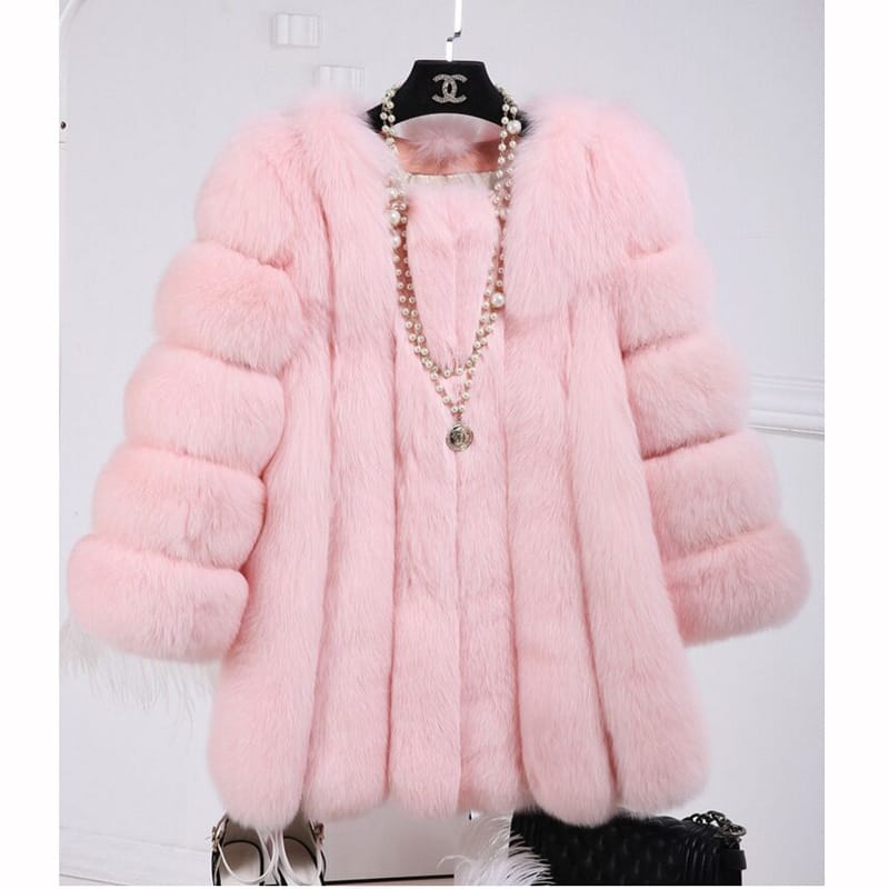 Lovemi - Russian imitation fur fur all-in-one women’s winter