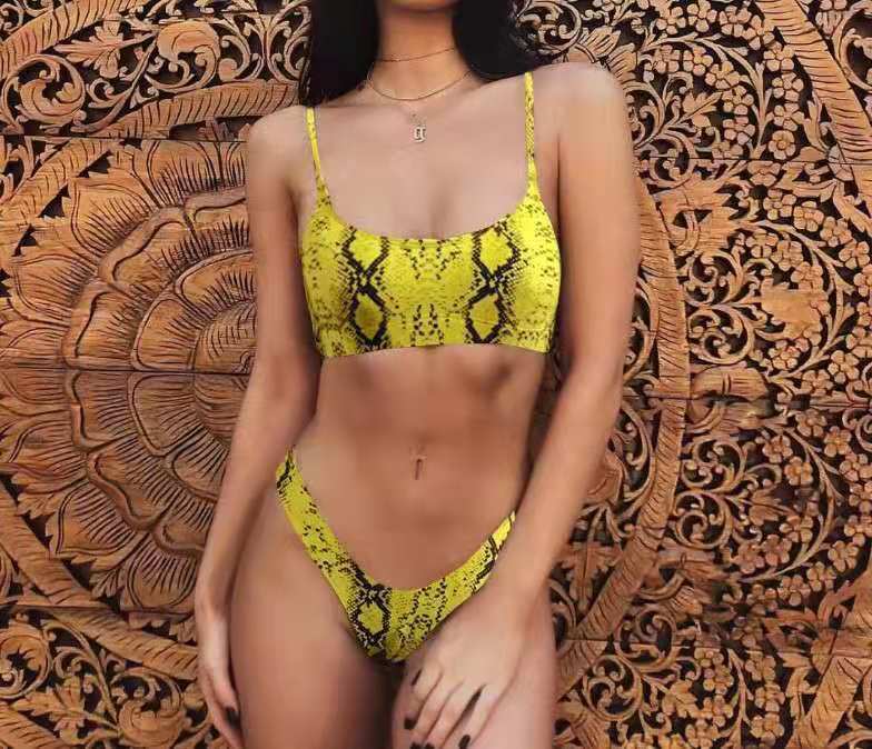 Lovemi - Maillot de bain bikini imprimé léopard pour femme
