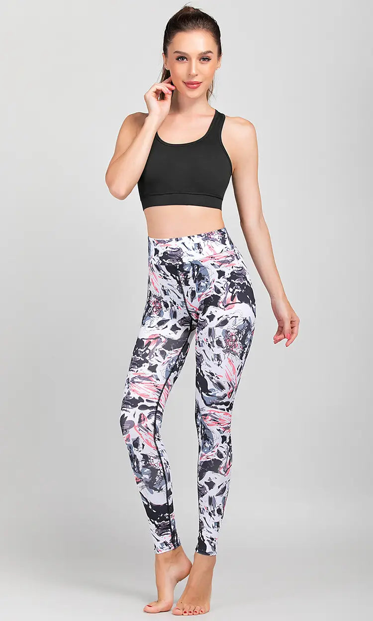 Lovemi - Pantalon de course de yoga imprimé