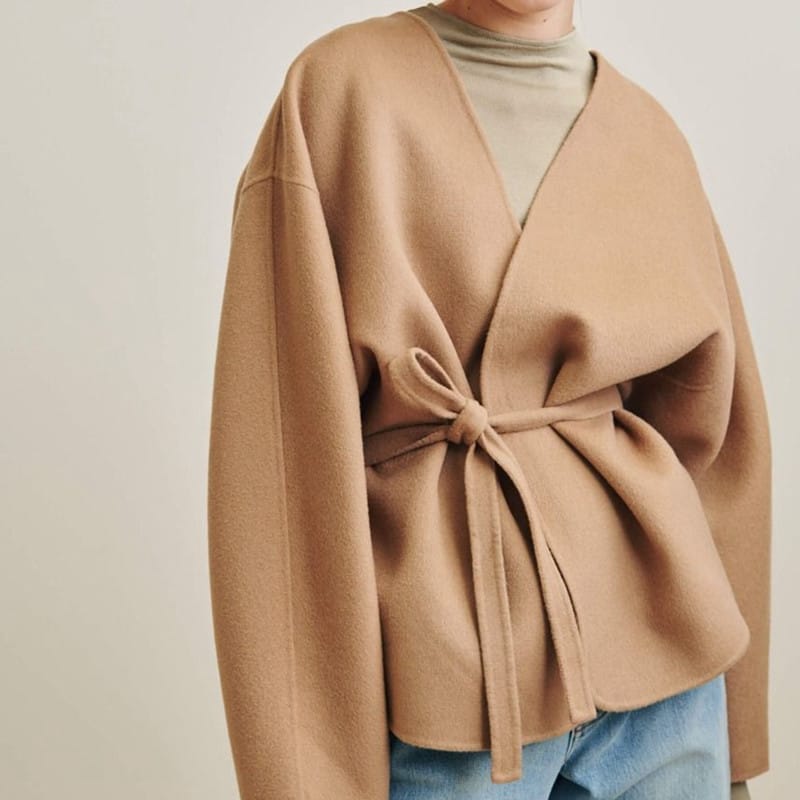 Lovemi - Manteau ample en laine pour femme