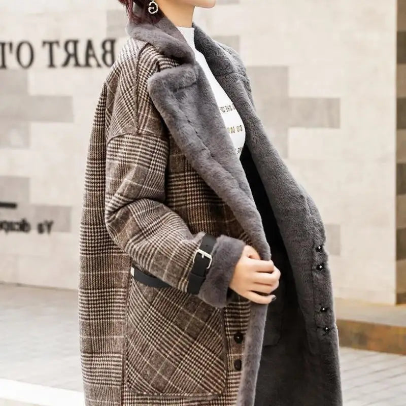 Lovemi - Manteau en laine d'automne et d'hiver pour femme
