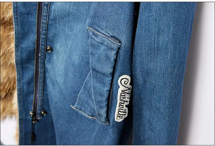Lovemi – Modische bestickte Jeans-Baumwolljacke für Damen