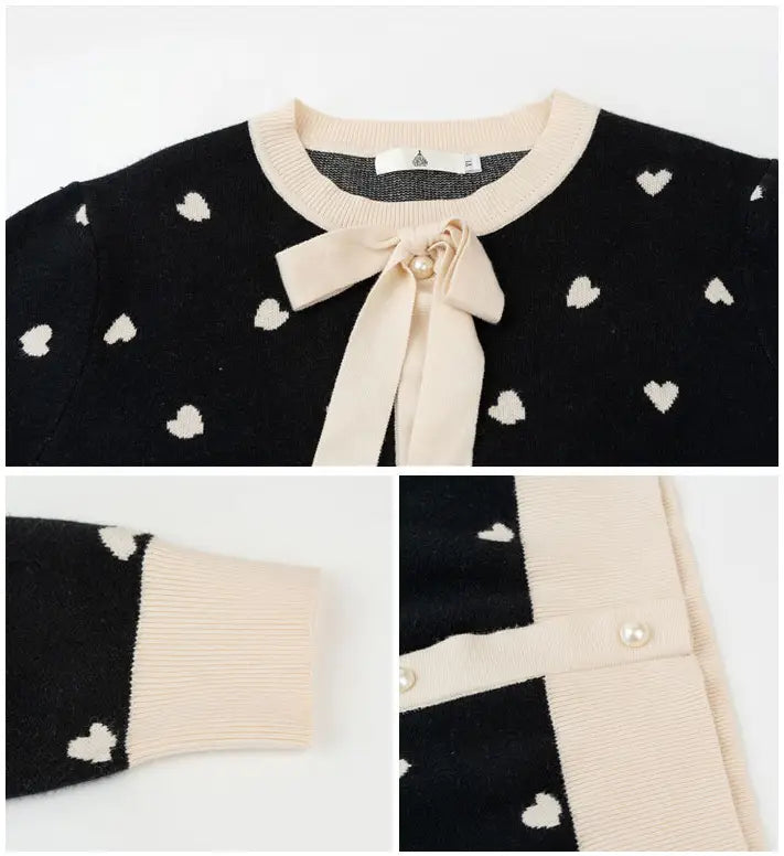 Lovemi - Pull boutonné à perles Fat Love Plus pour femmes