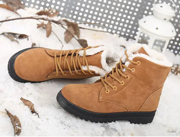 Winter Snow Boots With Warm Plush Ankle Boots For Women