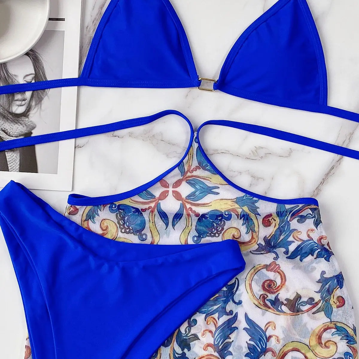 Lovemi - Sexy Three-piece Bikini Split Swimsuit