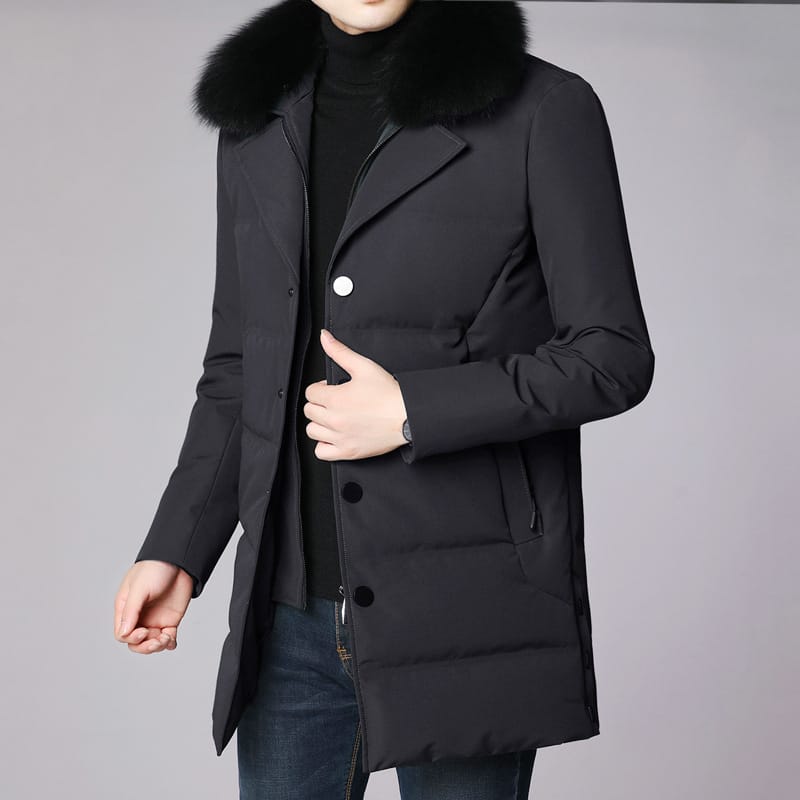 Lovemi - Mid-length thick warm casual hooded coat