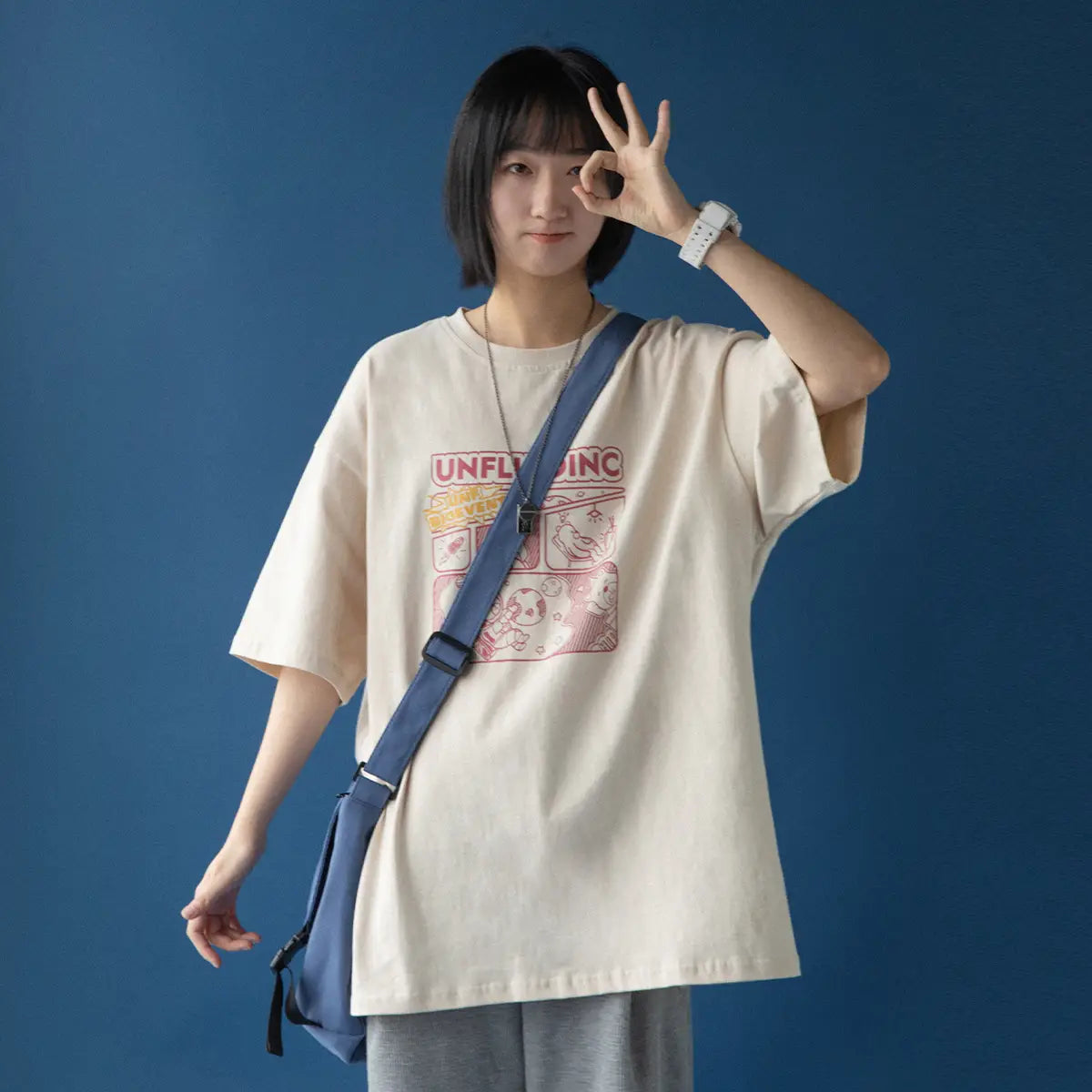 Lovemi – Neues Sommer-Design-T-Shirt, locker, japanisch