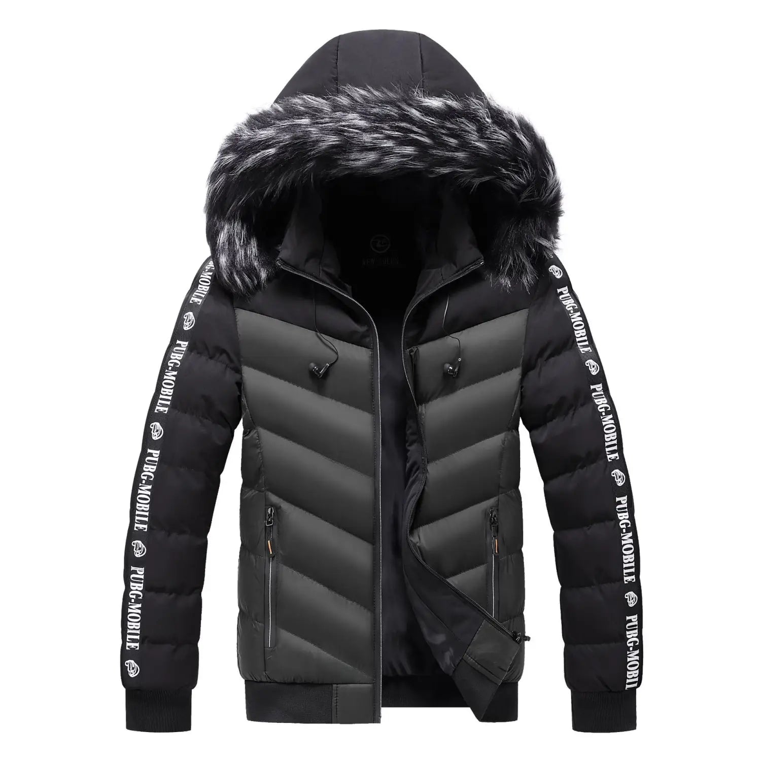 Lovemi - Men’s Winter Fur Collar Cotton Padded Jacket
