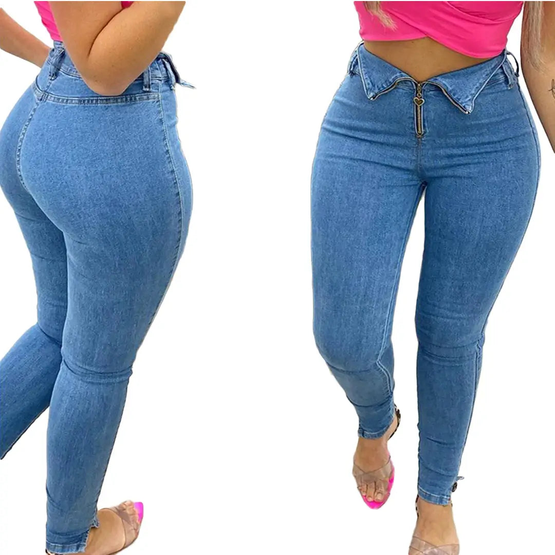 Lovemi – Modische lässige Jeans mit Jeans