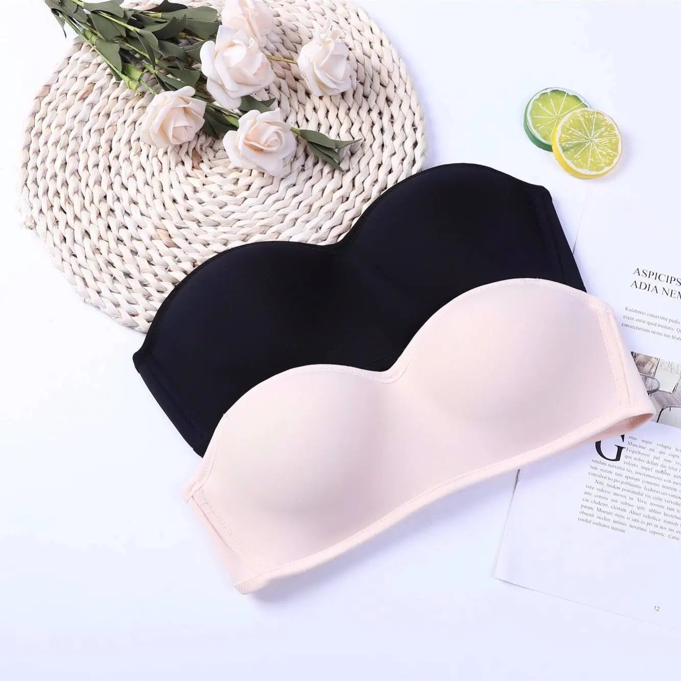 Lovemi - Gathered non-slip lingerie bra