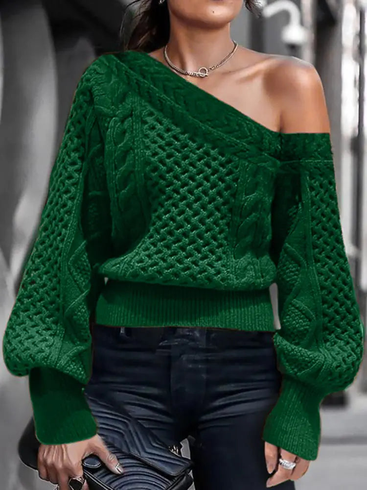 Lovemi - Fashion Hot Style Women’s Diagonal Sweater