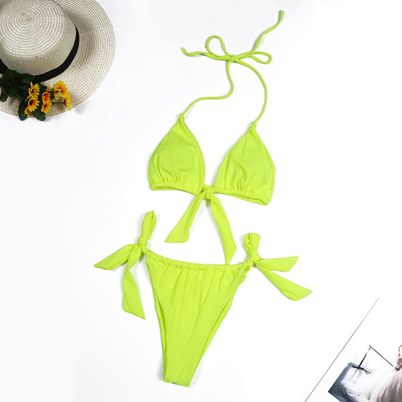 Lovemi – geteilter Badeanzug für Damen, mehrfarbiger Bikini mit Neckholder