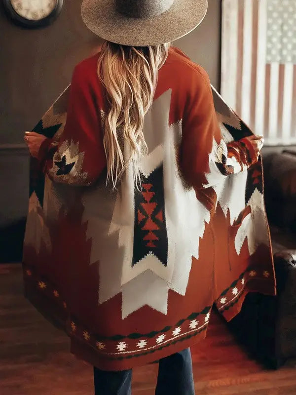 Lovemi – Damenmode Winter Vintage Tribal gestrickt