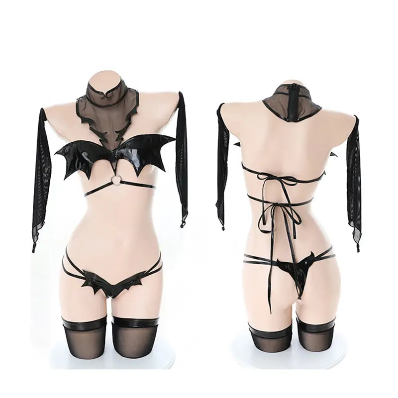 Lovemi - Women’s Lace-Up Bundle Three-Point Lingerie Set