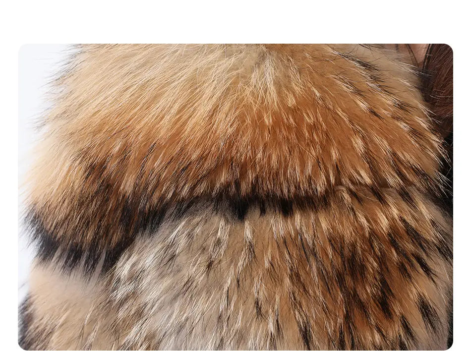 Lovemi - Manteau court d'épissage en fourrure de renard à la mode pour femmes
