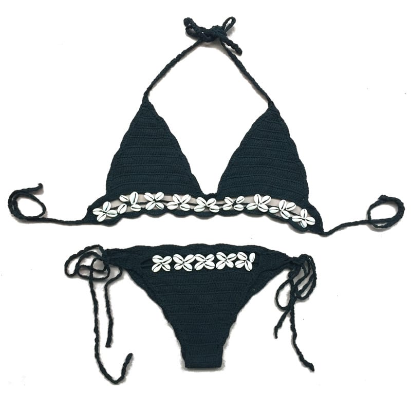 Lovemi – Europäischer und amerikanischer Badeanzug-Bikini aus gestrickter Schale