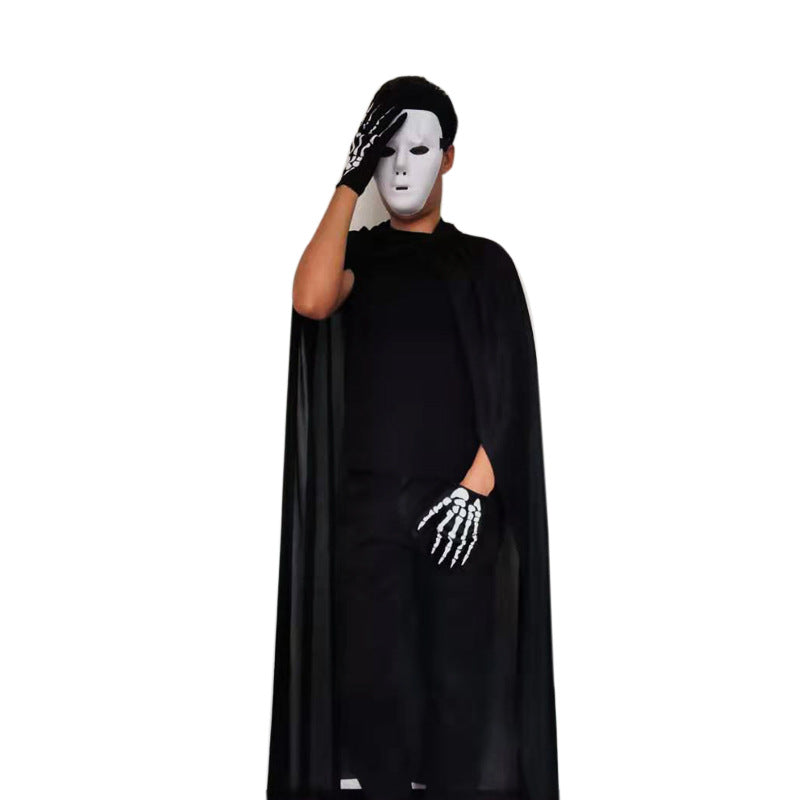 Lovemi - Cape noire monocouche Halloween Party Grim Reaper