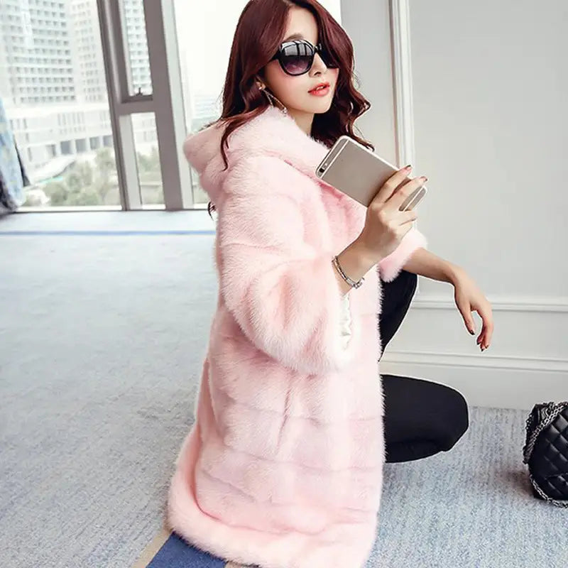 Lovemi - Mink Faux Fur Coat