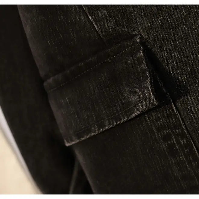 Lovemi - Nouvelle veste zippée en jean à la mode grande taille