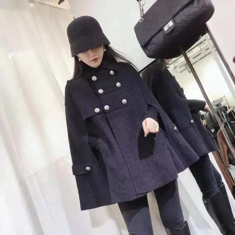 Lovemi - New Style Coat Cloak Women Loose Fashion Double