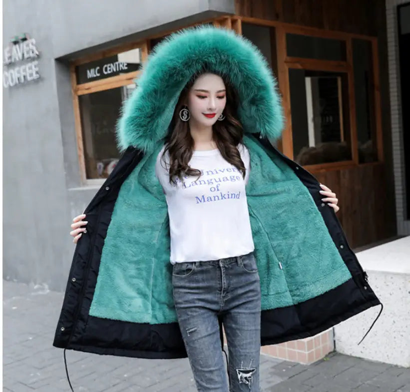 Lovemi - Code cotton-padded jacket to overcome mid-length