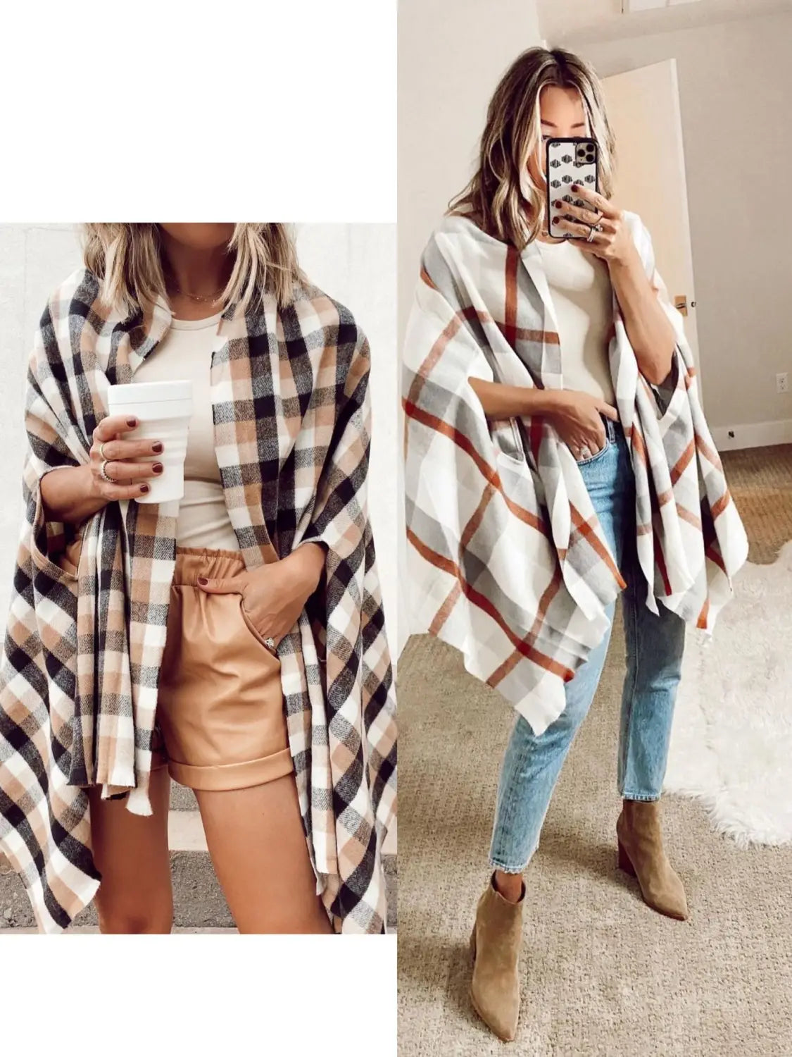 Lovemi - Cloak Shawl Autumn And Winter New Casual Loose Coat