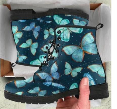 Printed high-top boots women