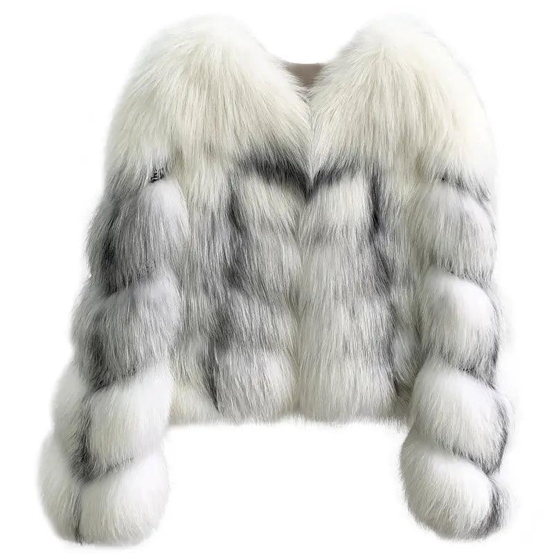 Lovemi - High End Marble Fox Fur Coat