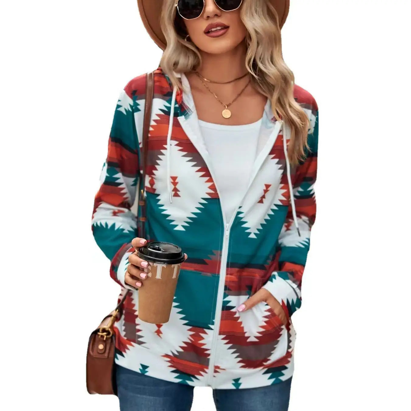 Women’s Zip Up Sweatshirt Jacket Hoodie With Pocket