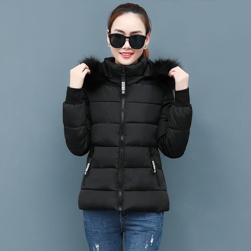 Lovemi - Ladies large fur collar padded down jacket