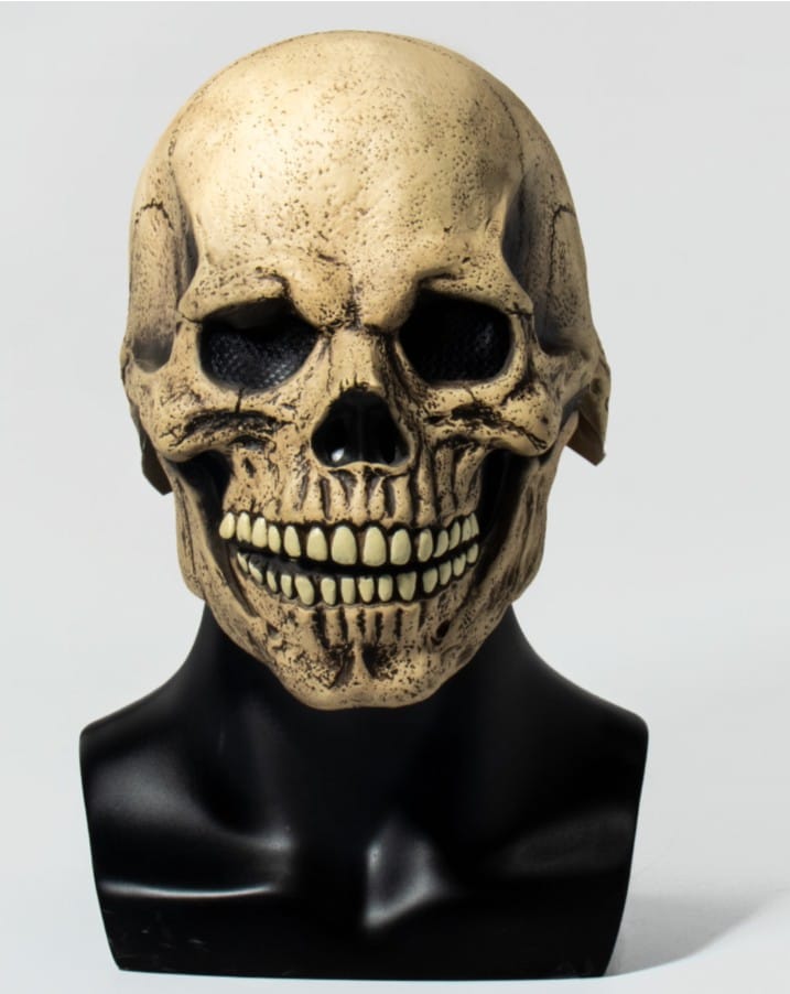 Lovemi - Full Head Skull Mask Helmet With Movable Jaw 3D