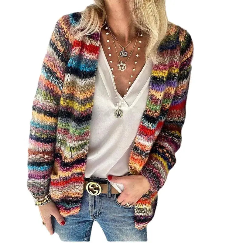 Lovemi – Pullover Strickjacke, dünner Mantel, lockerer Mantel für Damen