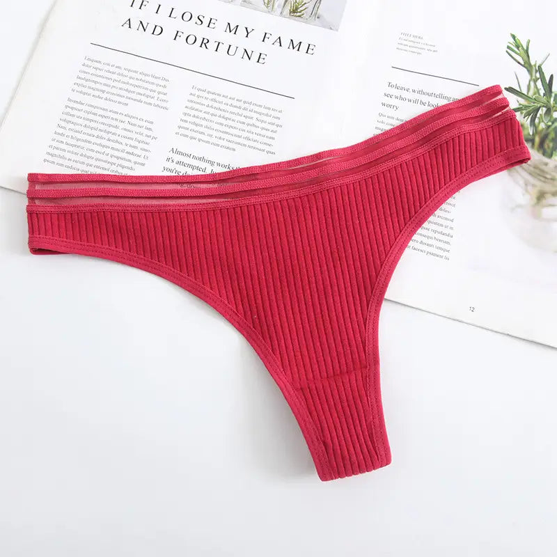 Lovemi - New Womens Underwear Panties Cotton Sexy Thong Soft