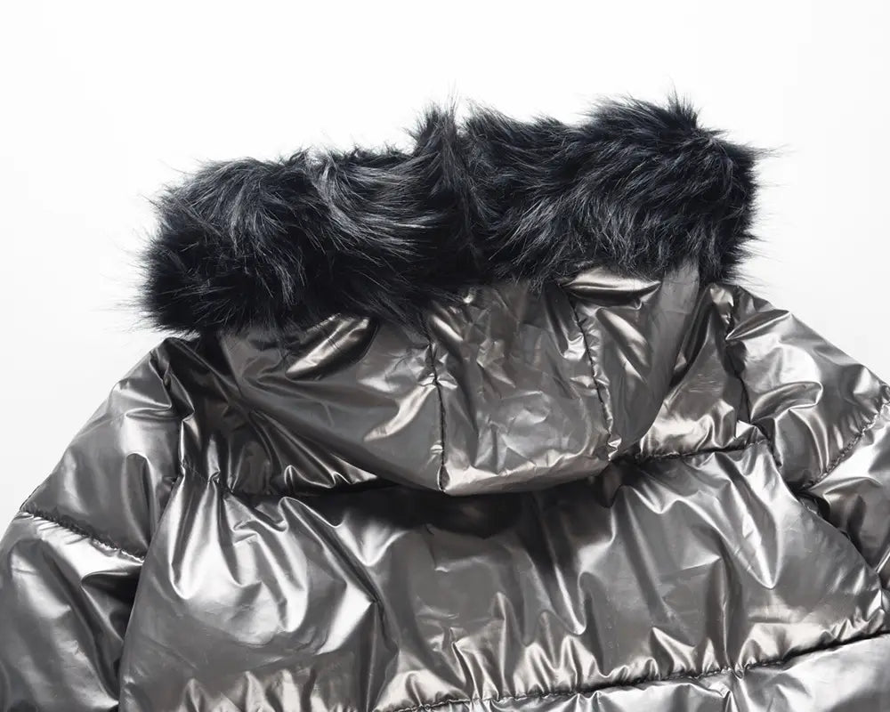 Lovemi - Mid-length Thickened Shiny Women’s Padded Jacket