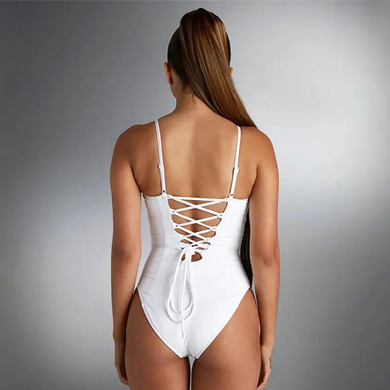 Lovemi – Sommer-Bikini, rückenfrei, String, große Größe, sexy, einfarbig