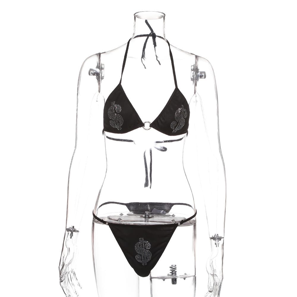 Lovemi – Lustiger heißer Diamant-Mode-Bikini, sexy Strand-Split
