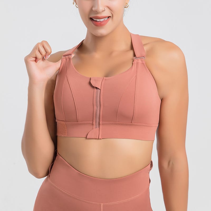 Lovemi - Soutien-gorge de sport rembourré sans fil avec devant de haute qualité