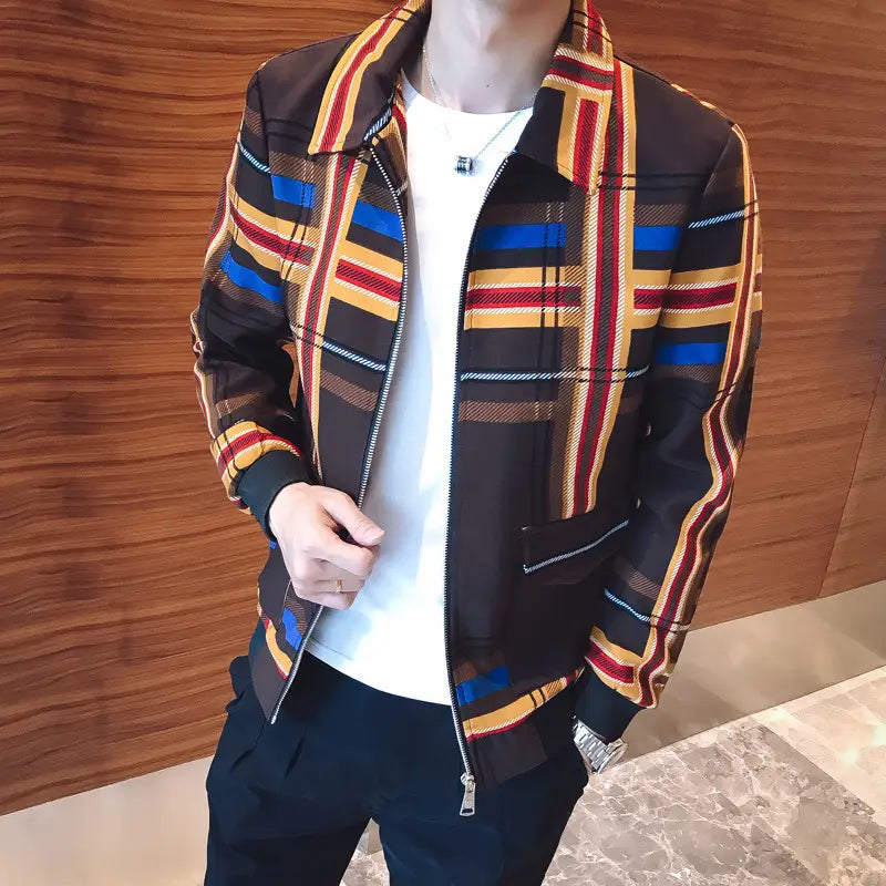 Lovemi - Men’s Plaid Casual Jacket