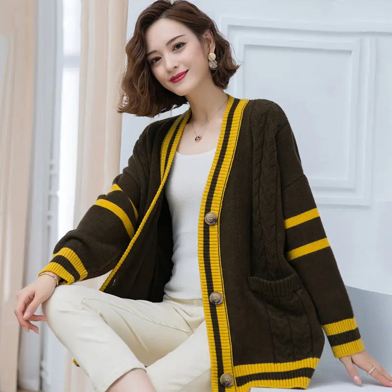 Lovemi - Veste Poche Cardigan Coréen Laine Vêtements D'extérieur Châle