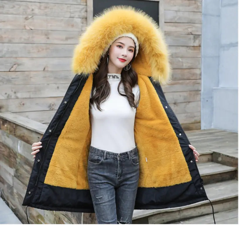 Lovemi - Code cotton-padded jacket to overcome mid-length