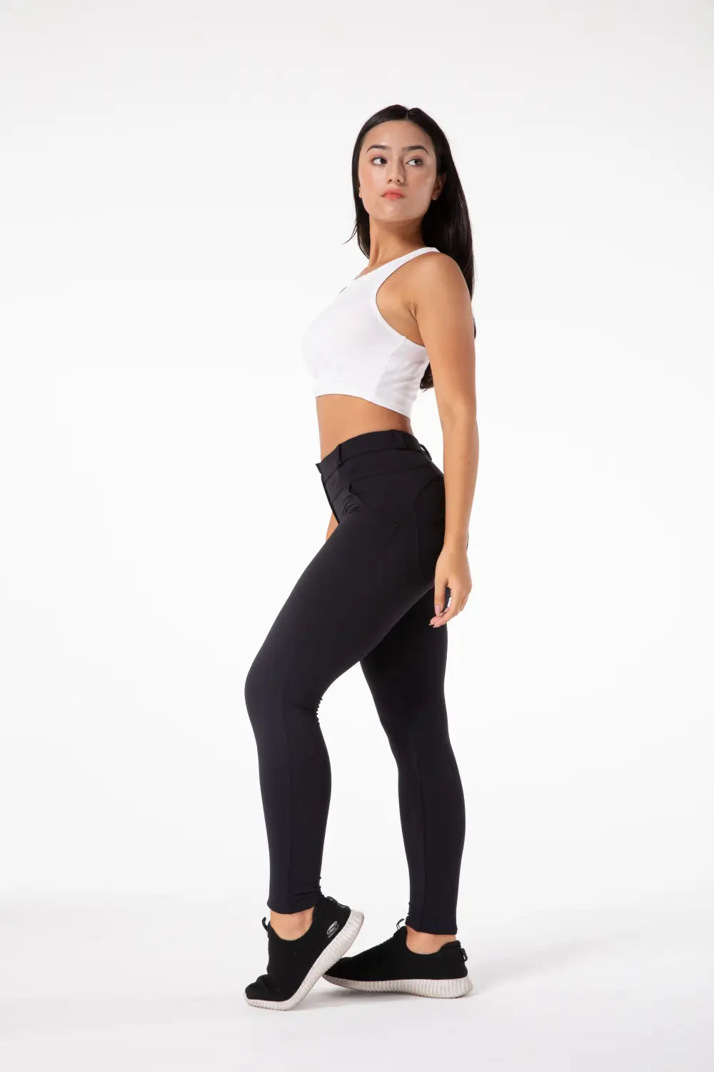 Lovemi - Shascullfites Melody schwarze Leggings-Strumpfhose aus Baumwolle