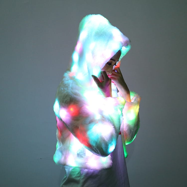 Lovemi - Veste de vêtements d'éclairage LED colorée d'Halloween Faux