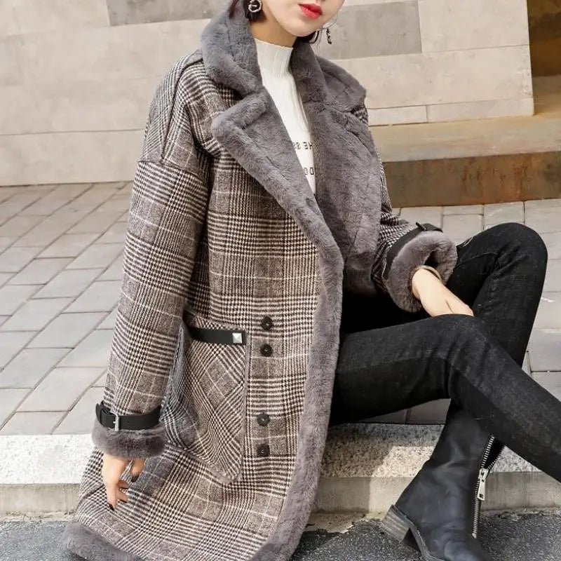 Lovemi - Ladies autumn and winter woolen coat