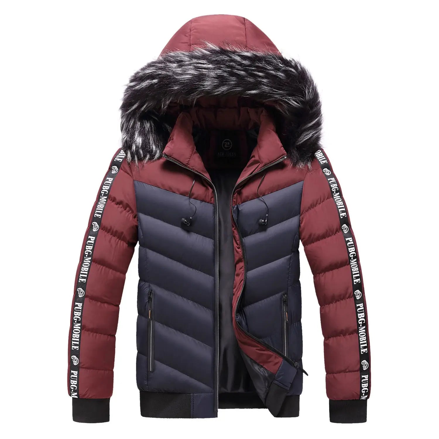 Lovemi - Men’s Winter Fur Collar Cotton Padded Jacket