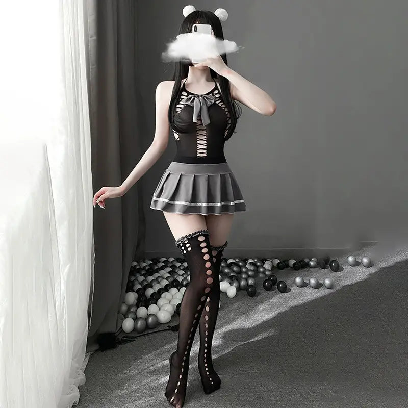 Lovemi - Lingerie Fei Curtain Charming College Net Dress