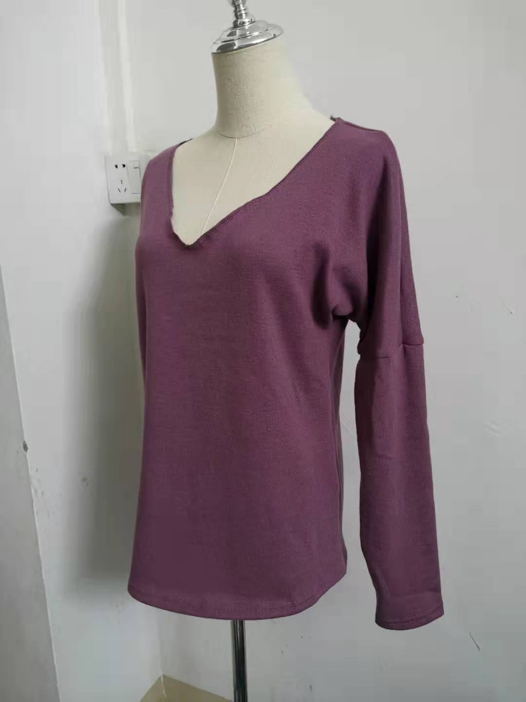 Lovemi - new autumn winter Women v-neck solid Sweater