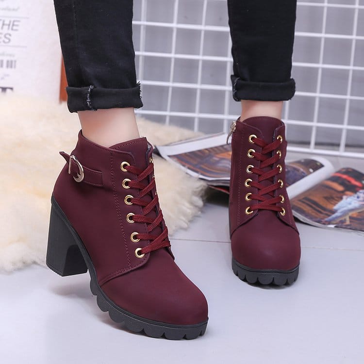 Cuculus New Spring Winter Women Boots High Quality Solid