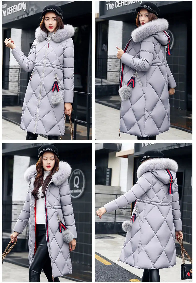 Lovemi - Fashionable Women’s Over-the-knee Long Fur Collar